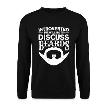 Introverted Gift Sarcastic Introverted - Unisex Sweatshirt - black - Front - Alina (178cm) & Michal (187cm)