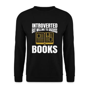 Cadeau Introverti Sarcastique Introverti - Sweat-shirt Unisexe - noir - Devant - Alina (178cm) & Michal (187cm)