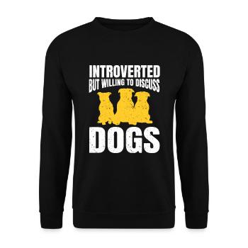 Cadeau Introverti Sarcastique Introverti - Sweat-shirt Unisexe - noir - Devant - Alina (178cm) & Michal (187cm)