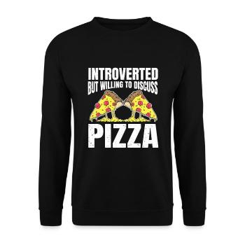 Introverted Gift Sarcastic Introverted - Unisex Sweatshirt - black - Front - Alina (178cm) & Michal (187cm)
