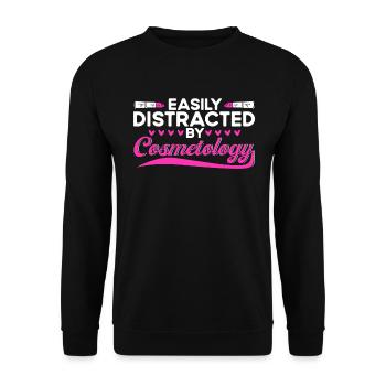 Cosmetology Gift Beautician - Unisex Sweatshirt - black - Front - Alina (178cm) & Michal (187cm)