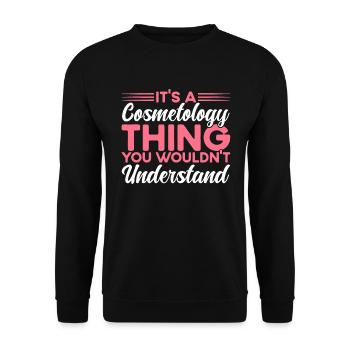 Cosmetology Gift Beautician - Unisex Sweatshirt - black - Front - Alina (178cm) & Michal (187cm)