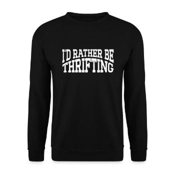 Friperie Vente à la ferme Friperie de cadeaux - Sweat-shirt Unisexe - noir - Devant - Alina (178cm) & Michal (187cm)