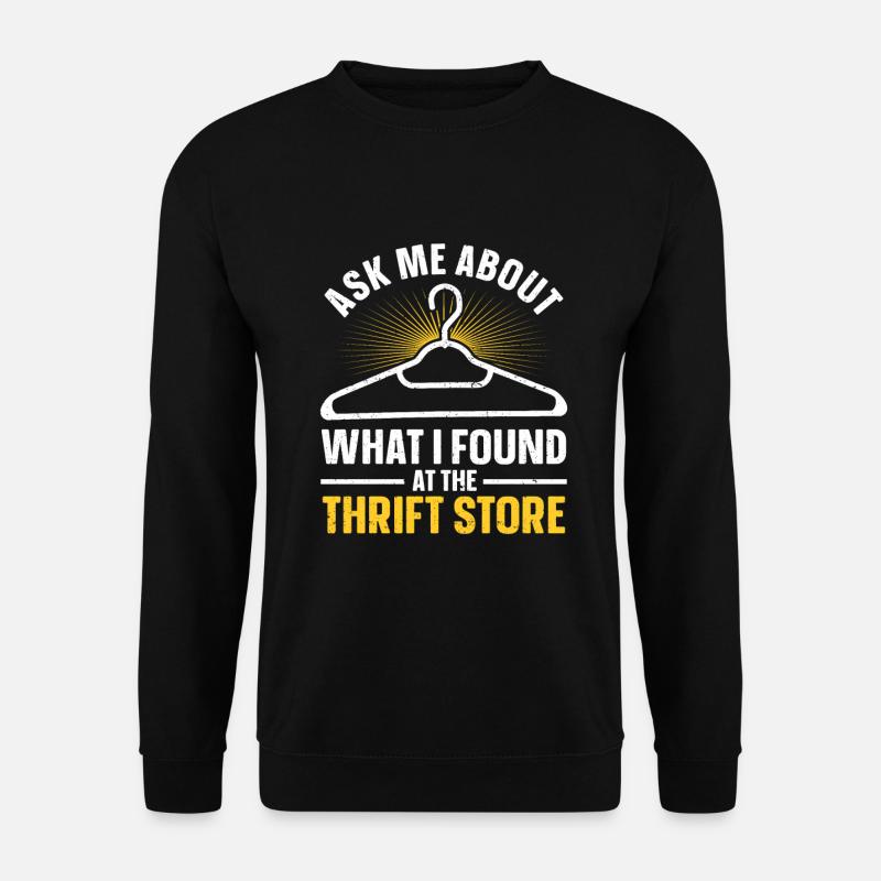 Secondhand Laden Hofverkauf Geschenk Thrifting - Unisex Pullover - Schwarz