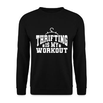Vente à la ferme Thrifting - Sweat-shirt Unisexe - noir - Devant - Alina (178cm) & Michal (187cm)