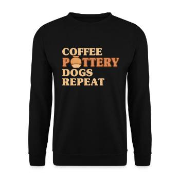 Ceramic Oven Cermaicist Ceramic Clay Oven Pot - Unisex Sweatshirt - black - Front - Alina (178cm) & Michal (187cm)