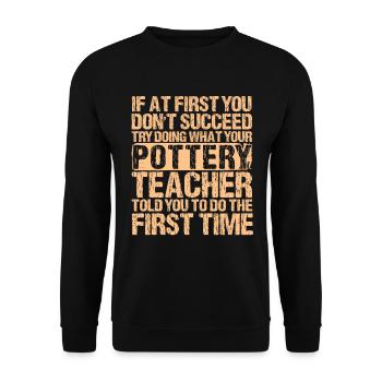 Ceramic Oven Cermaicist Ceramic Clay Oven Pot - Unisex Sweatshirt - black - Front - Alina (178cm) & Michal (187cm)