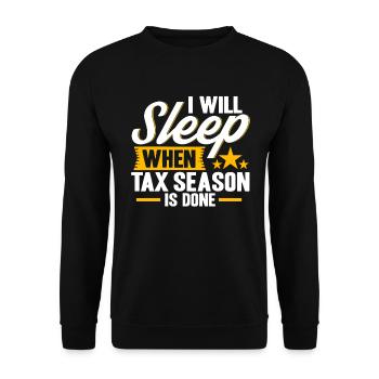 Tax Season Cpa Accountant Gift Tax Day - Unisex Sweatshirt - black - Front - Alina (178cm) & Michal (187cm)