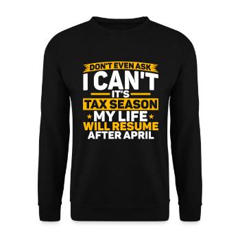 Steuersaison Cpa Buchhalter Geschenk Steuertag - Unisex Pullover - Schwarz - Vorne - Alina (178cm) & Michal (187cm)