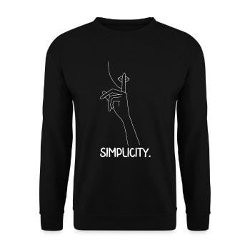 One Line Woman - Unisex Sweatshirt - black - Front - Alina (178cm) & Michal (187cm)