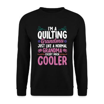 Quilting Cadeau Coudre Tricot Quilter - Sweat-shirt Unisexe - noir - Devant - Alina (178cm) & Michal (187cm)