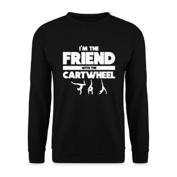 Wagon Wheel Girl Gymnastics Gift Wagon Wheels - Unisex Sweatshirt - black - Front - Alina (178cm) & Michal (187cm)