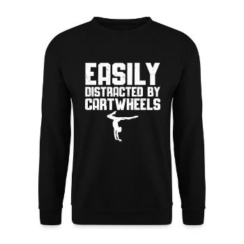 Wagon Wheel Girl Gymnastics Gift Wagon Wheels - Unisex Sweatshirt - black - Front - Alina (178cm) & Michal (187cm)