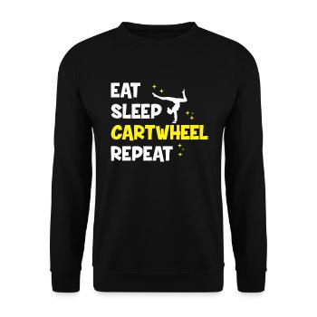 Wagon Wheel Girl Gymnastics Gift Wagon Wheels - Unisex Sweatshirt - black - Front - Alina (178cm) & Michal (187cm)