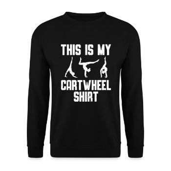 Wagon Wheel Girl Gymnastics Gift Wagon Wheels - Unisex Sweatshirt - black - Front - Alina (178cm) & Michal (187cm)