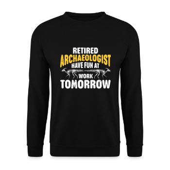 Archaeologist Gift Archaeology - Unisex Sweatshirt - black - Front - Alina (178cm) & Michal (187cm)