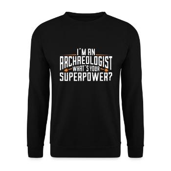 Archaeologist Gift Archaeology - Unisex Sweatshirt - black - Front - Alina (178cm) & Michal (187cm)