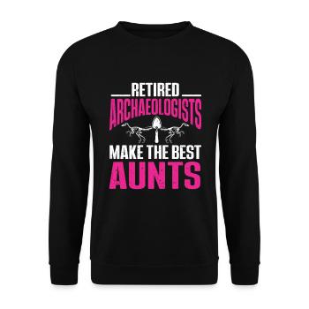 Archaeologist Gift Archaeology - Unisex Sweatshirt - black - Front - Alina (178cm) & Michal (187cm)