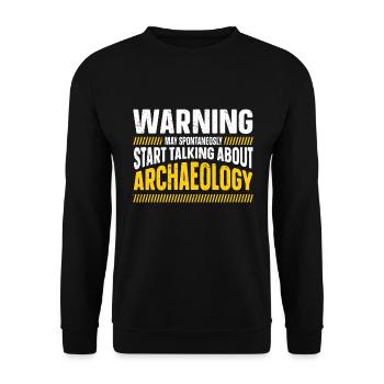 Archaeologist Gift Archaeology - Unisex Sweatshirt - black - Front - Alina (178cm) & Michal (187cm)