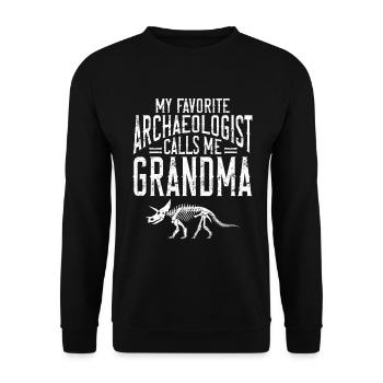 Archaeologist Gift Archaeology - Unisex Sweatshirt - black - Front - Alina (178cm) & Michal (187cm)