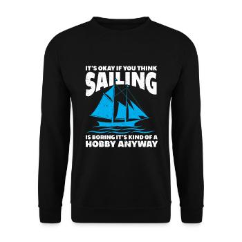 Voilier Cadeau Voilier Capitaine de navigation - Sweat-shirt Unisexe - noir - Devant - Alina (178cm) & Michal (187cm)