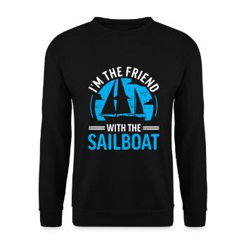 Voilier Cadeau Voilier Capitaine de navigation - Sweat-shirt Unisexe - noir - Devant - Alina (178cm) & Michal (187cm)
