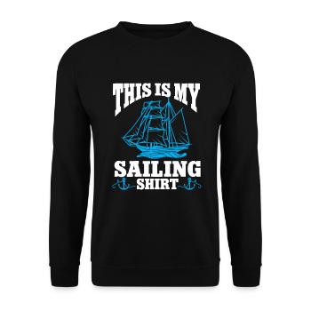 Voilier Cadeau Voilier Capitaine de navigation - Sweat-shirt Unisexe - noir - Devant - Alina (178cm) & Michal (187cm)