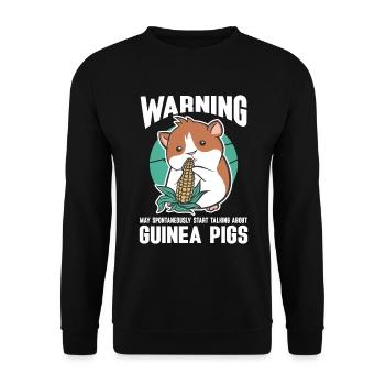 Meerschweinchen Geschenk Haustier Meerschweinchen - Unisex Pullover - Schwarz - Vorne - Alina (178cm) & Michal (187cm)