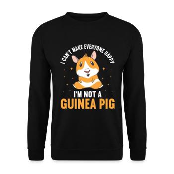 Meerschweinchen Geschenk Haustier Meerschweinchen - Unisex Pullover - Schwarz - Vorne - Alina (178cm) & Michal (187cm)