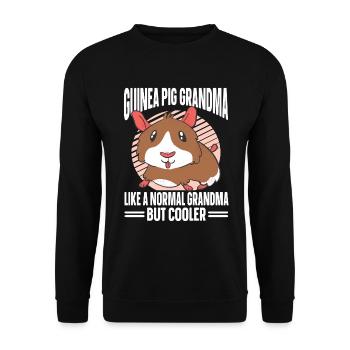Meerschweinchen Geschenk Haustier Meerschweinchen - Unisex Pullover - Schwarz - Vorne - Alina (178cm) & Michal (187cm)