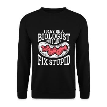 Biologiste Cadeau Biologie - Sweat-shirt Unisexe - noir - Devant - Alina (178cm) & Michal (187cm)
