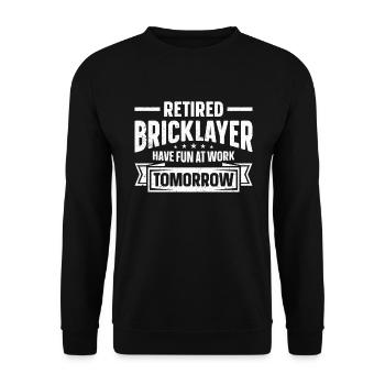Mason Gift Profession Saying Mason - Unisex Sweatshirt - black - Front - Alina (178cm) & Michal (187cm)