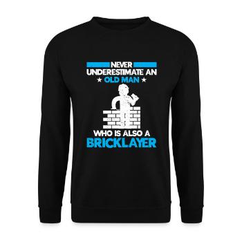 Mason Gift Profession Saying Mason - Unisex Sweatshirt - black - Front - Alina (178cm) & Michal (187cm)