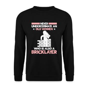 Mason Gift Profession Saying Mason - Unisex Sweatshirt - black - Front - Alina (178cm) & Michal (187cm)