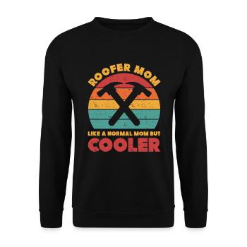 Roofer Gift Work Artisan Roofer - Unisex Sweatshirt - black - Front - Alina (178cm) & Michal (187cm)