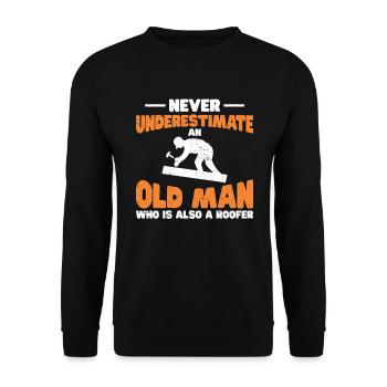 Couvreur Cadeau Travail Artisan Couvreur - Sweat-shirt Unisexe - noir - Devant - Alina (178cm) & Michal (187cm)
