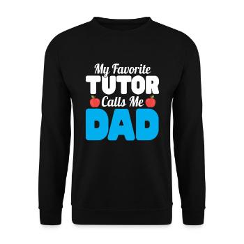 Tutor Geschenk Tutor - Unisex Pullover - Schwarz - Vorne - Alina (178cm) & Michal (187cm)