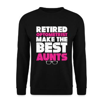 Optiker Geschenk Optometrie - Unisex Pullover - Schwarz - Vorne - Alina (178cm) & Michal (187cm)