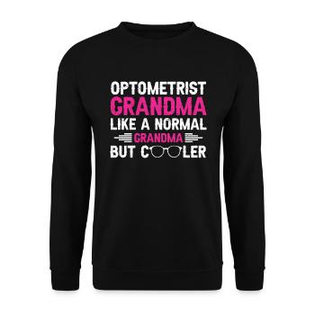 Optiker Geschenk Optometrie - Unisex Pullover - Schwarz - Vorne - Alina (178cm) & Michal (187cm)