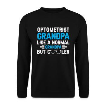 Optiker Geschenk Optometrie - Unisex Pullover - Schwarz - Vorne - Alina (178cm) & Michal (187cm)