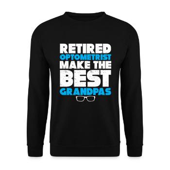 Optiker Geschenk Optometrie - Unisex Pullover - Schwarz - Vorne - Alina (178cm) & Michal (187cm)