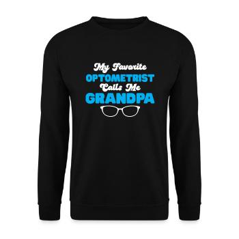 Optiker Geschenk Optometrie - Unisex Pullover - Schwarz - Vorne - Alina (178cm) & Michal (187cm)