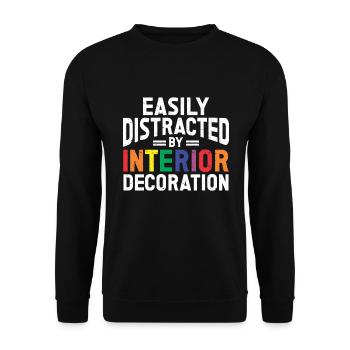 Interior Designer Gift Interior Decoration Designer - Unisex Sweatshirt - black - Front - Alina (178cm) & Michal (187cm)