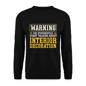Interior Designer Gift Interior Decoration Designer - Unisex Sweatshirt - black - Front - Alina (178cm) & Michal (187cm)