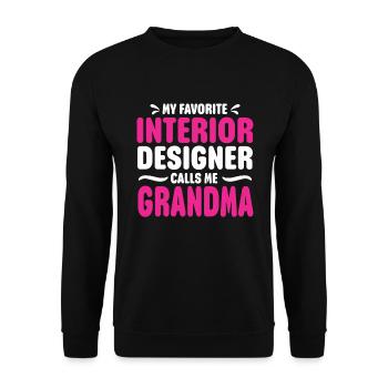 Interior Designer Gift Interior Decoration Designer - Unisex Sweatshirt - black - Front - Alina (178cm) & Michal (187cm)
