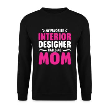 Interior Designer Gift Interior Decoration Designer - Unisex Sweatshirt - black - Front - Alina (178cm) & Michal (187cm)