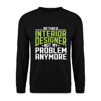 Interior Designer Gift Interior Decoration Designer - Unisex Sweatshirt - black - Front - Alina (178cm) & Michal (187cm)