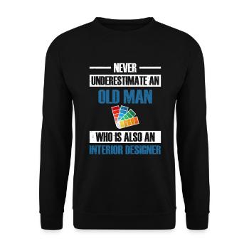 Interior Designer Gift Interior Decoration Designer - Unisex Sweatshirt - black - Front - Alina (178cm) & Michal (187cm)