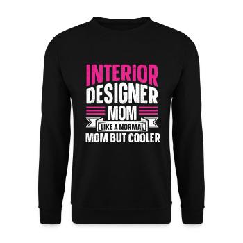 Interior Designer Gift Interior Decoration Designer - Unisex Sweatshirt - black - Front - Alina (178cm) & Michal (187cm)