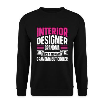 Interior Designer Gift Interior Decoration Designer - Unisex Sweatshirt - black - Front - Alina (178cm) & Michal (187cm)
